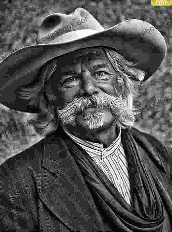 A Black And White Portrait Of Wilder Good, A Rugged Cowboy With A Determined Expression, Wearing A Wide Brimmed Hat And A Neckerchief. Texas Grit (The Adventures Of Wilder Good #2)