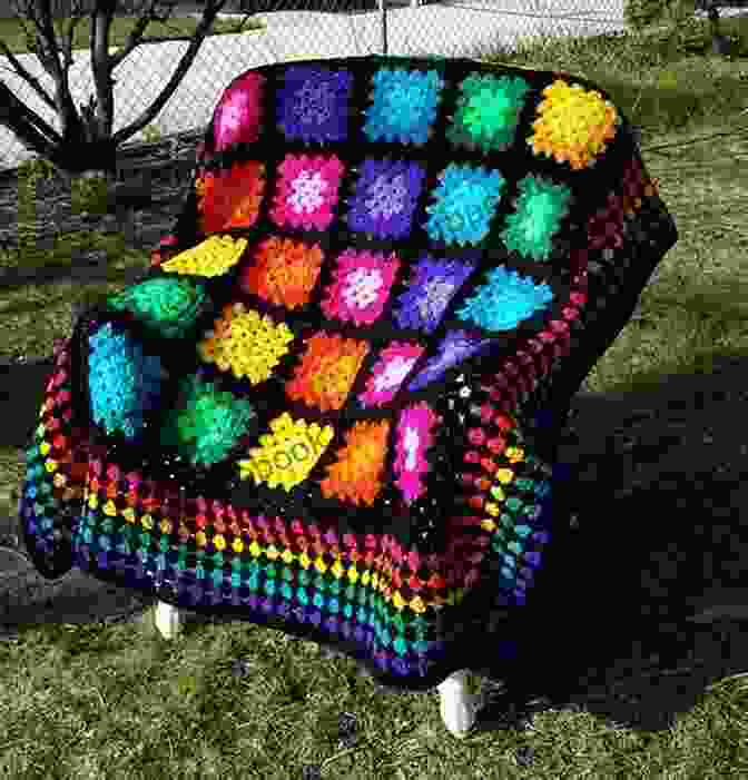 A Colorful Crocheted Granny Square Blanket One Day Crocheting Projects: Over 15 Fun Quick Crochet Projects