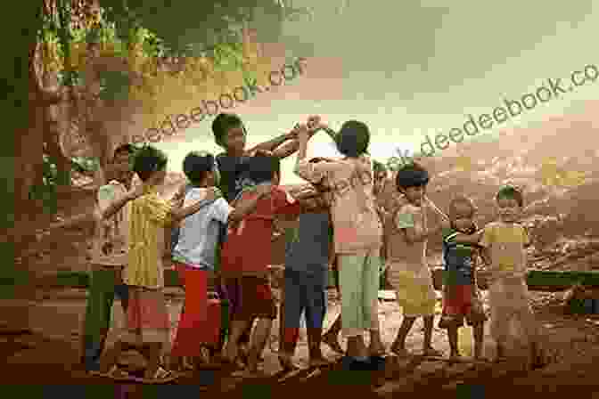 A Group Of Smiling Children Playing In A Village. Two Years In Myanmar Fred Schneidereit