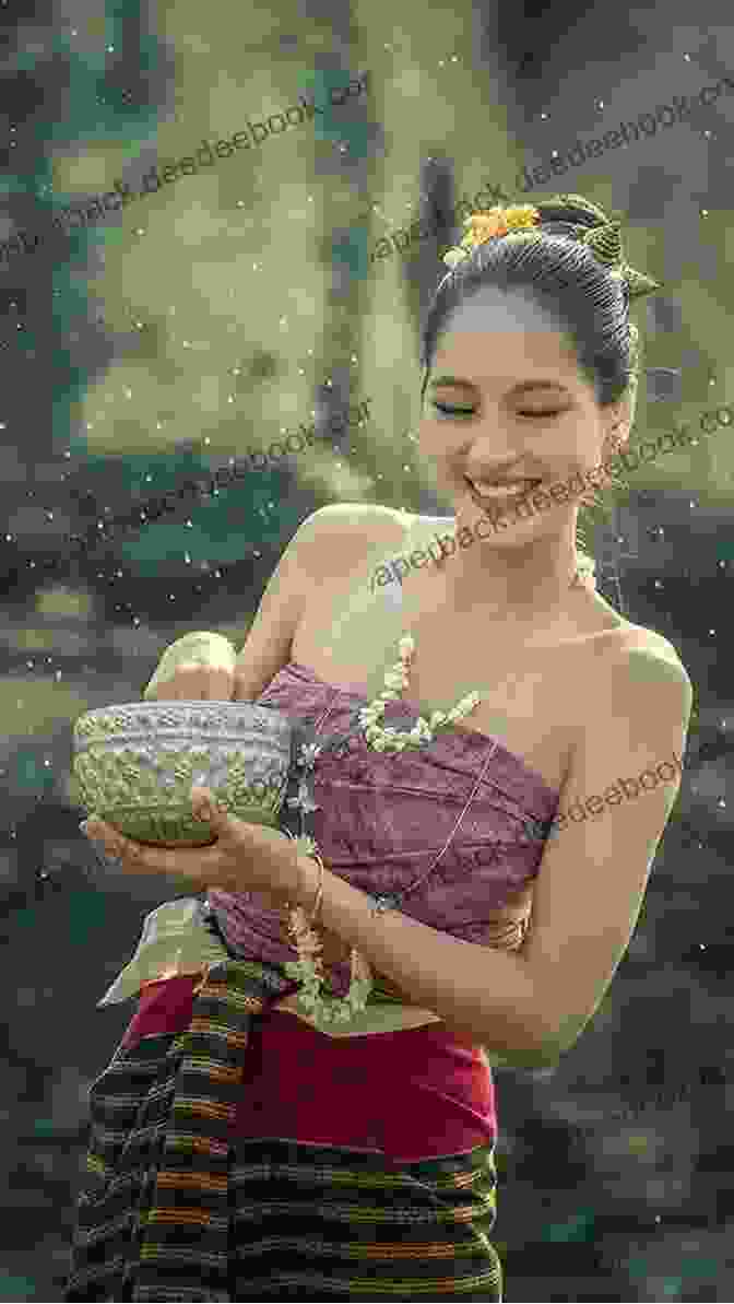 A Photograph Of A Woman In Traditional Thai Dress, Standing In A Lush Garden At Dusk, With Jasmine Flowers In Her Hair Jasmine Nights S P Somtow