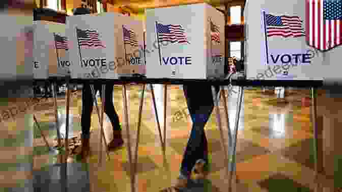 A Voter Standing In Front Of A Voting Booth With The Republican And Democratic Symbols On It. Duopoly: How The Republicrats Control The Electoral Process