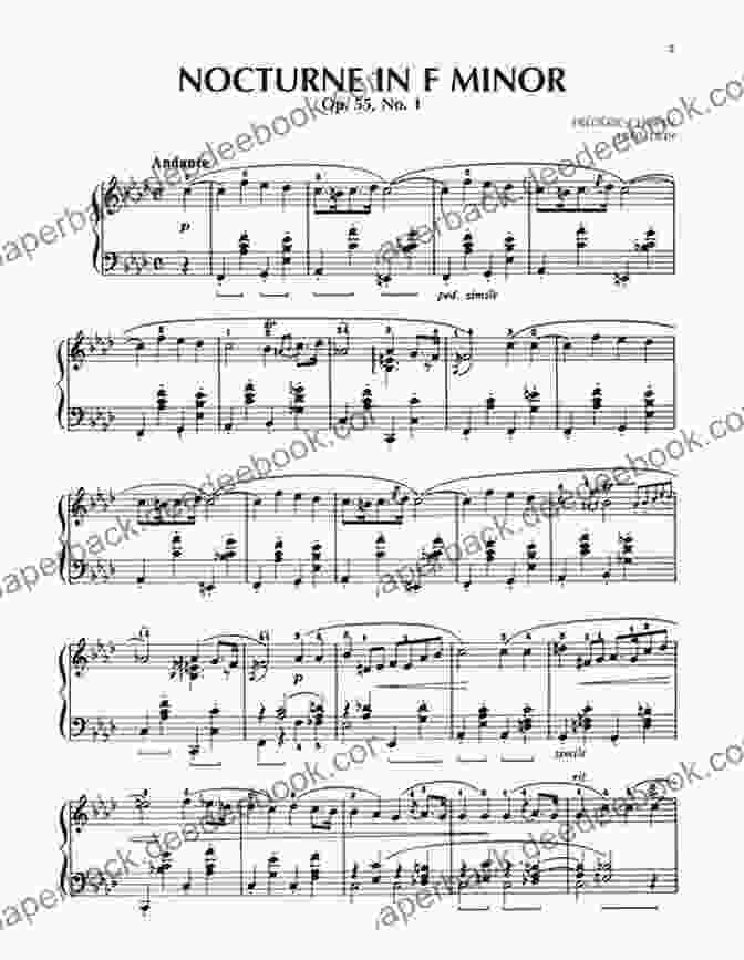 Sheet Music Score Of Chopin Nocturne Op. 55, No. 1 In F Minor Chopin Nocturne Op 55 No 1 Sheet Music Score